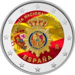 Цветная монета 2 евро Испания 2024 - Национальная полиция