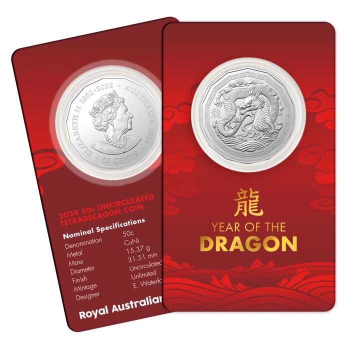 0003823_lunar-year-of-the-dragon-tetradecagon $0.50 Австралия 2024 – Год Дракона — изображение 3
