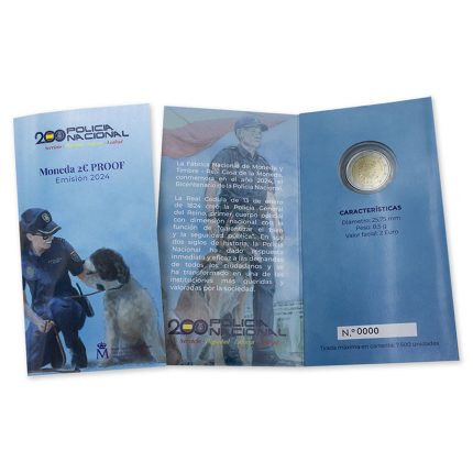 2 евро Испания 2024 – Национальная полиция Proof