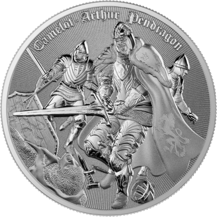 Moneta d'argento $2 Niue 2023 – Re Artù