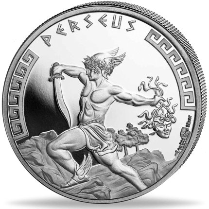 Серебряная монета $2 Ниуэ 2024 – Персей