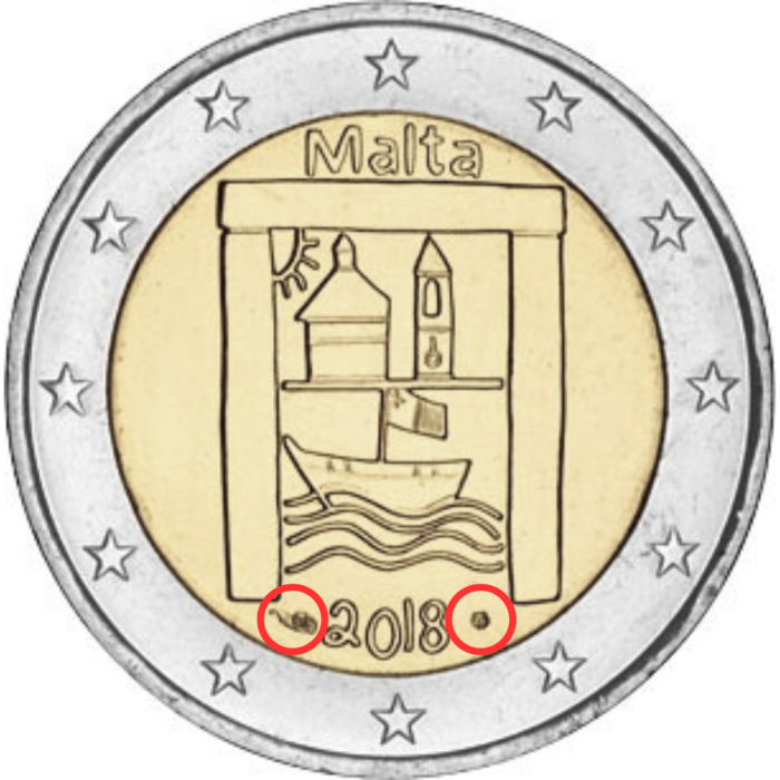 2 euros 2018 Malta – Patrimonio Cultural (Monnaie de Paris mintmark) - Imagen 1