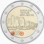 2 euro Malta 2017 - Temples of Hagar Qim (Monnaie de Paris mintmark)