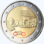 2 eurot Malta 2019 – Ta Hagrati tempel (Monnaie de Paris mintmark)