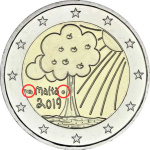 2 евро Мальта 2019 – Природа и окружающая среда (Monnaie de Paris mintmark)