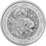 Silver coin 5 pounds UK 2024 - Royal Tudor Beasts: Seymour Unicorn (2 oz)