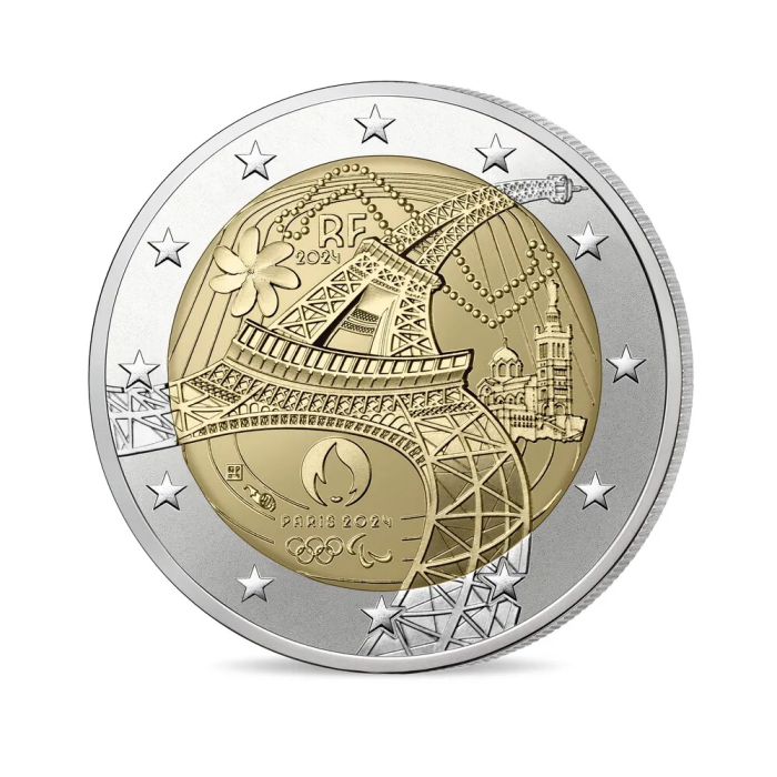 2 euros Francia 2024 – Juegos Olímpicos y Paralímpicos de París Proof - Imagen 3