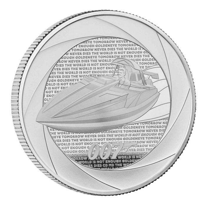 Moneda de Plata de 2 Libras Reino Unido 2024 – Seis Décadas de 007: Películas Bond de los Años 90 Proof - Imagen 2