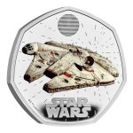 Värillinen hopeakolikko £0.5 UK 2024 – Star Wars: Millennium Falcon