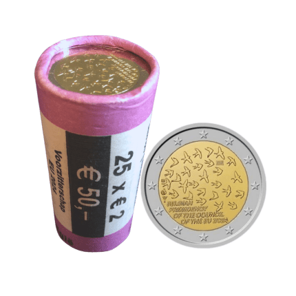 Rollo 2 euros Bélgica 2024 – Presidencia del país en el Consejo de la Unión Europea