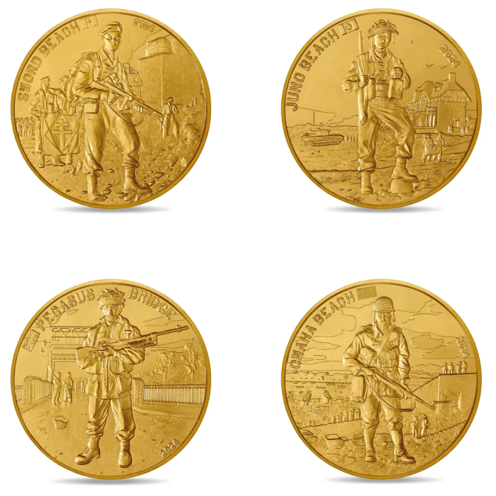 Cartera de 1/4 de Euro Francia 2024 – Desembarco de Normandía (Día D) - Imagen 2