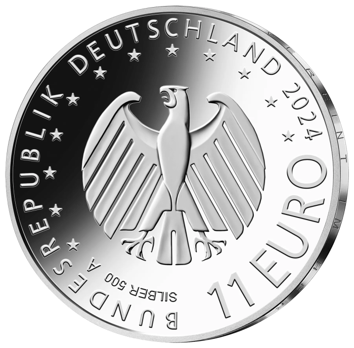 Moneta argento €11 Germania 2024 – Campionato Europeo di Calcio 2024 - immagine 2