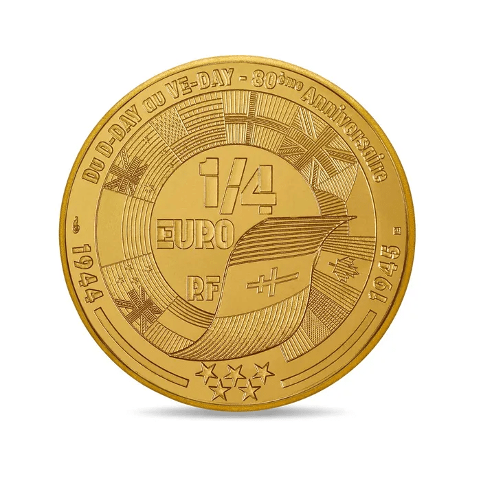 Moneta Commemorativa D-Day 1944 Placcata Oro 24K | Rara Edizione Seconda Guerra Mondiale