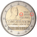 2 euroa Luxemburg 2018 – Perustuslain 150-vuotisjuhla (Bridge mintmark)