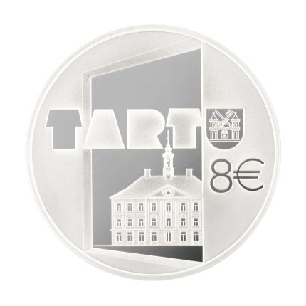 Silver coin €8 Estonia 2024 – Hanseatic city of Tartu