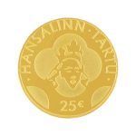 Золотая монета €25 Эстония 2024 – Ганзейский город Тарту
