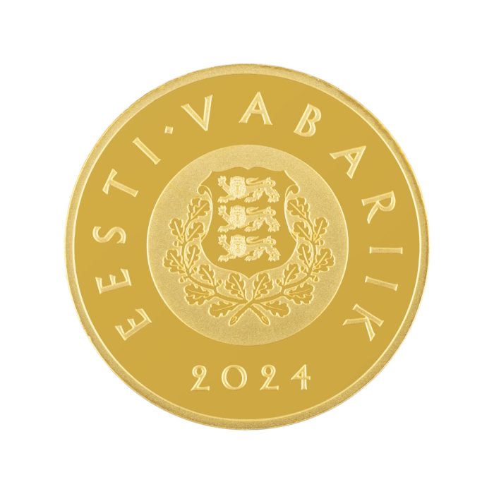 tartu-5 Золотая монета €25 Эстония 2024 – Ганзейский город Тарту — изображение 2