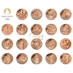 TÄIELIK KOLLEKTSIOON 1/4 eurot Prantsusmaa – Olümpiamängud 2024 Pariisis (19 münti albumis)