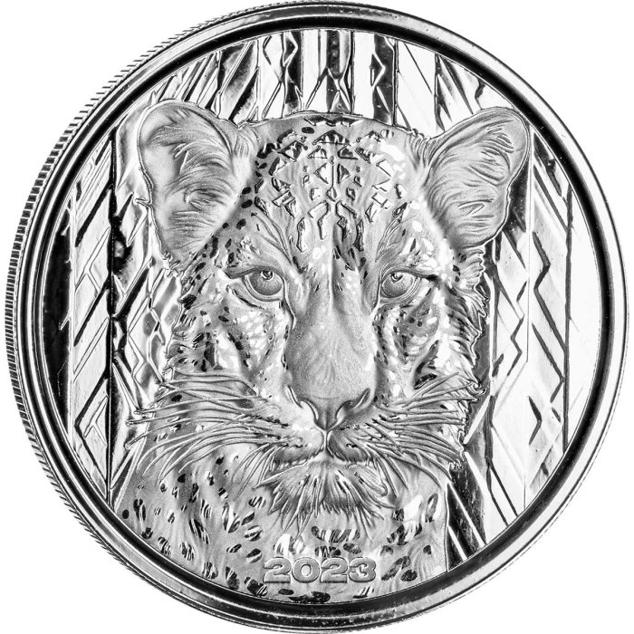 2023-SCM-Ghana-Leopard-Ag31-REV Moneta Argento 5 cedi Ghana 2023 – Leopardo Africano - immagine 1