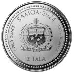 Hõbemünt 2 tala Samoa 2024 – Püha Jüri võidab draakoni - Image 2