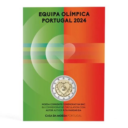 2 евро Португалия 2024 - Олимпийская сборная Португалии BU в карточке