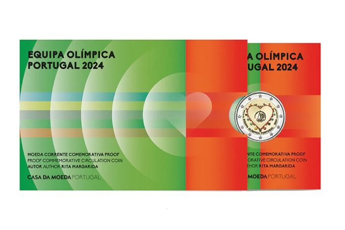 2-eurone Portugal 2024 – Portugali olümpiakoondis Proof (ametlik värviline münt) - Image 2