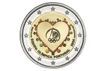 2 евро Португалия 2024 - Олимпийская сборная Португалии Proof (официальная цветная монета)
