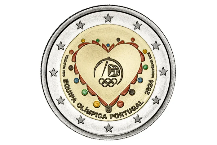 2-eurone Portugal 2024 – Portugali olümpiakoondis Proof (ametlik värviline münt) - Image 1