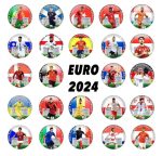 Цветные монеты 2 евро 2024 - Коллекция чемпионат Европы по футболу
