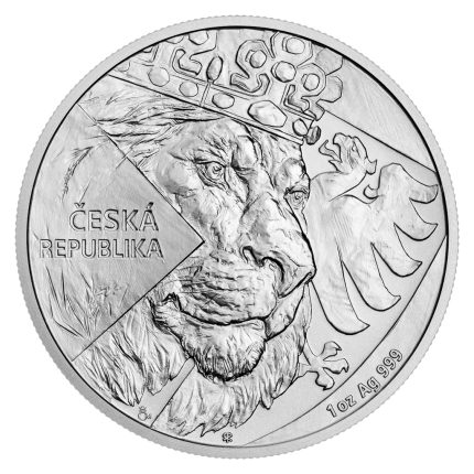 Серебряная монета $2 Ниуэ 2024 — Чешский Лев