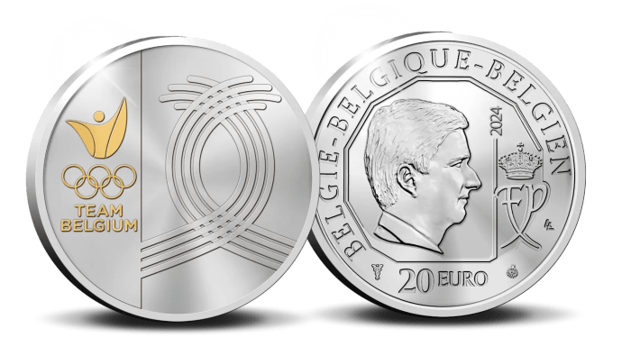 Silver coin €20 Belgium 2024 – Team Belgium at the Olympic Games in Paris - Image 2