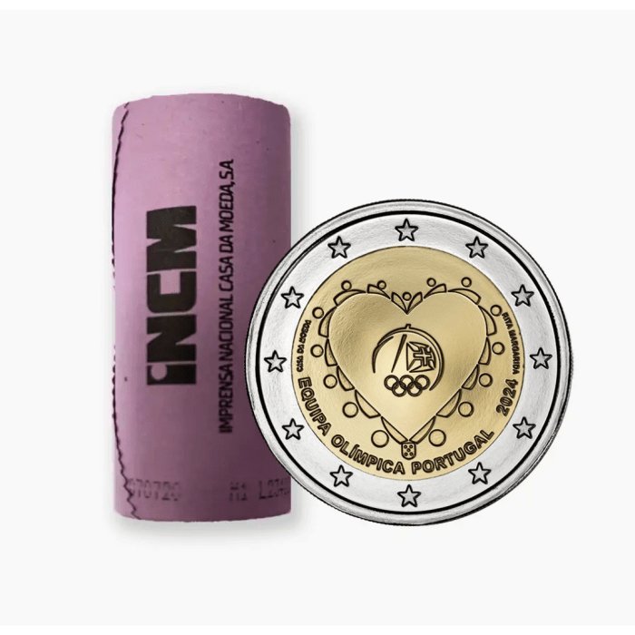 portroll2024olymp Ролл 2 евро Португалия 2024 - Олимпийская сборная Португалии — изображение 1