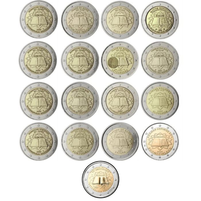 5 colecciones completas de emisiones paneuropeas 2 euros 2007-2022 - Imagen 5