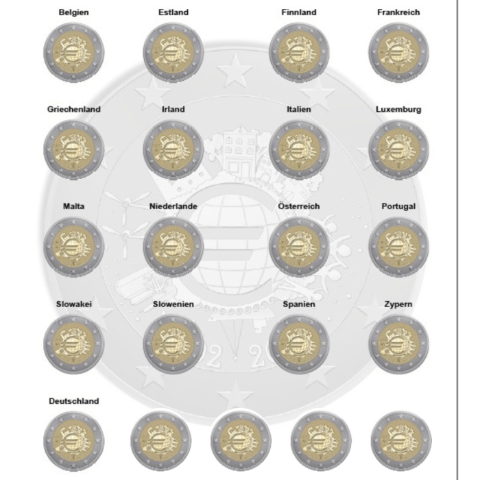 5 colecciones completas de emisiones paneuropeas 2 euros 2007-2022 - Imagen 7