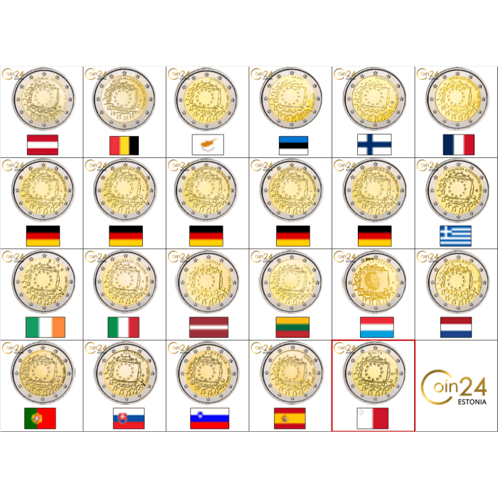 5 colecciones completas de emisiones paneuropeas 2 euros 2007-2022 - Imagen 8