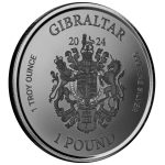 Серебряная монета £1 Гибралтар 2024 – Правосудие — изображение 3