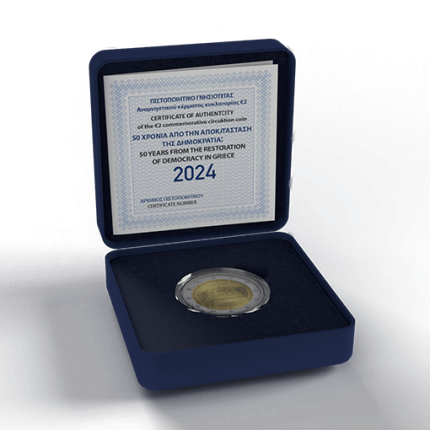 2 евро Греция 2024 – 50-летие восстановления демократии Proof