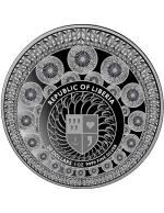 Moneta d'argento colorata $ 20 Liberia 2024 – Orologio floreale - immagine 2