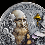 Colored gilded silver coin 2000 Francs Cameroon 2024 - Futurists of the Past: Leonardo da Vinci - Image 3
