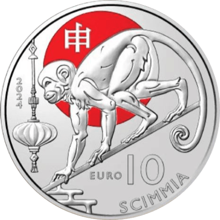 10 евро Сан-Марино 2024 – Год обезьяны
