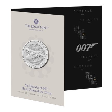 5 фунтов Великобритания 2024 – Шесть десятилетий агента 007: фильмы о Бонде 2010-х годов