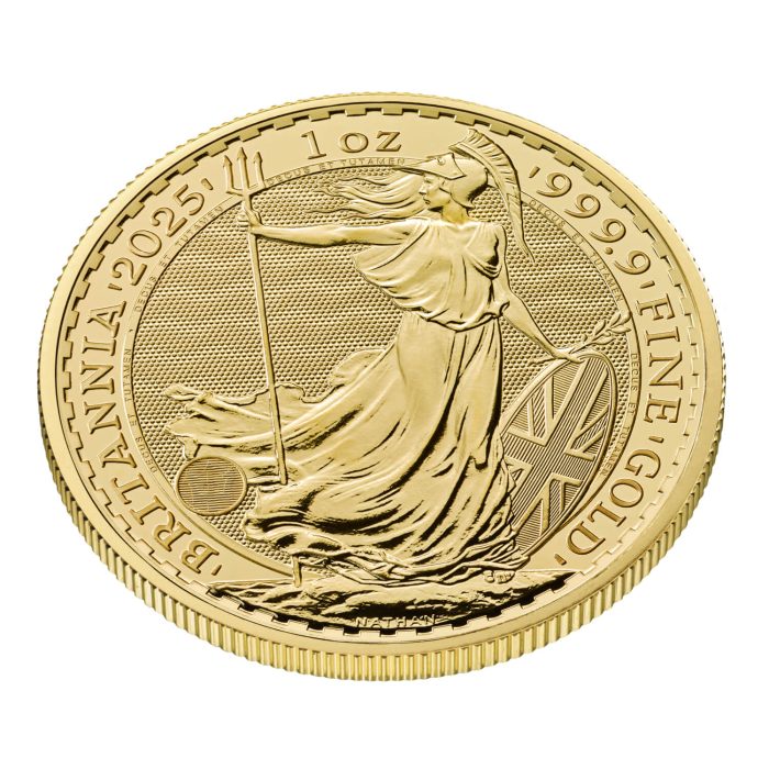 Moneda de oro £100 Reino Unido 2025 – Britannia 1 oz BU - Imagen 2