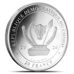 Moneda de plata 20 francos Congo 2024 – Halcón Peregrino - Imagen 2
