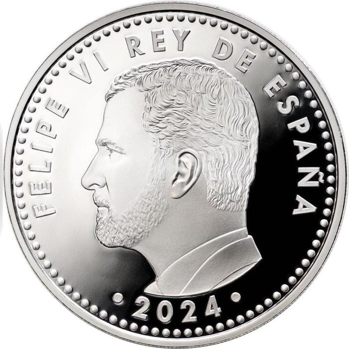 Moneda de plata de colores €10 España 2024 – Campeones de Europa de Fútbol 2024 - Imagen 2