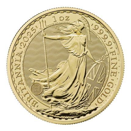 Золотая монета £100 Великобритания 2025 – Британия 1 oz BU