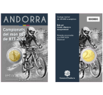 2 Euro Andorra 2024 pair of coins in cards - Mountain biking and mountain skiing - Image 2
