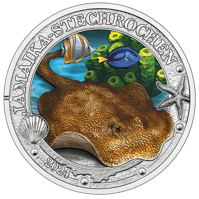 Color Coin 3 Euro Austria 2024 - Yellow Stingray - Image 1