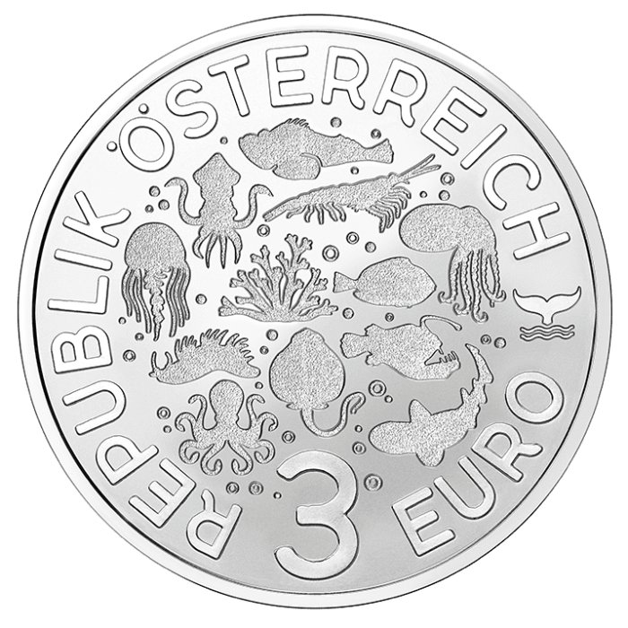 Color Coin 3 Euro Austria 2024 - Yellow Stingray - Image 3