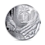 Серебряная монета €10 Франция 2024 — Олимпиада 2024 в Париже – Передача флага “Париж-Лос Анджелес”