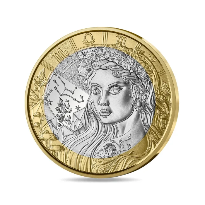 5 euro Francia 2024 - Segni zodiacali: Vergine - immagine 2